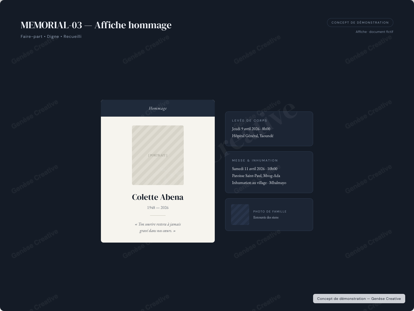 Concept FUN-03 — Affiche hommage