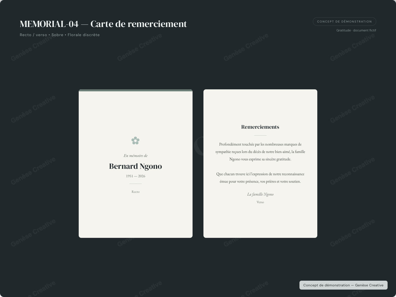 Concept FUN-04 — Carte de remerciement