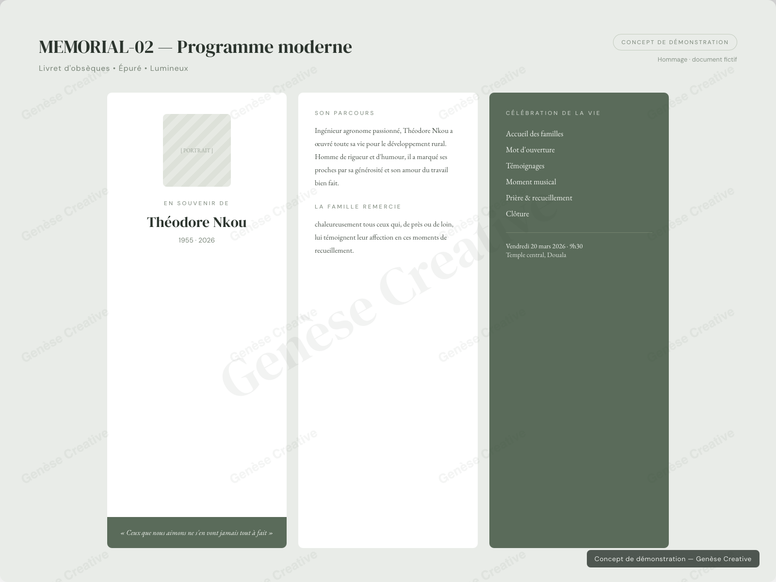 Concept FUN-02 — Programme moderne