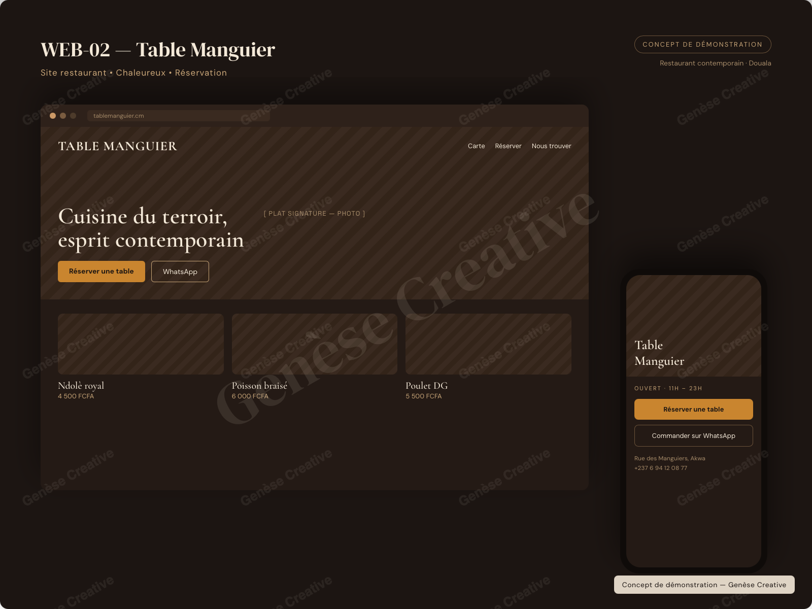 Aperçu d’une création digitale réalisée par Genèse Creative