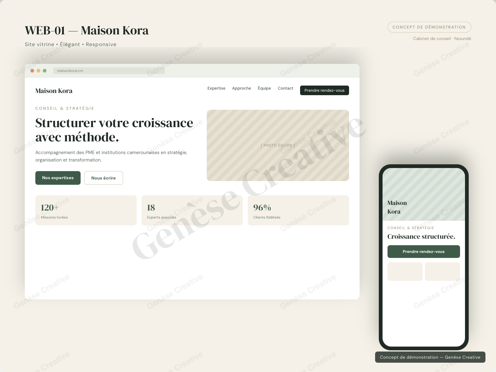 Concept WEB-01 — Site vitrine d’entreprise
